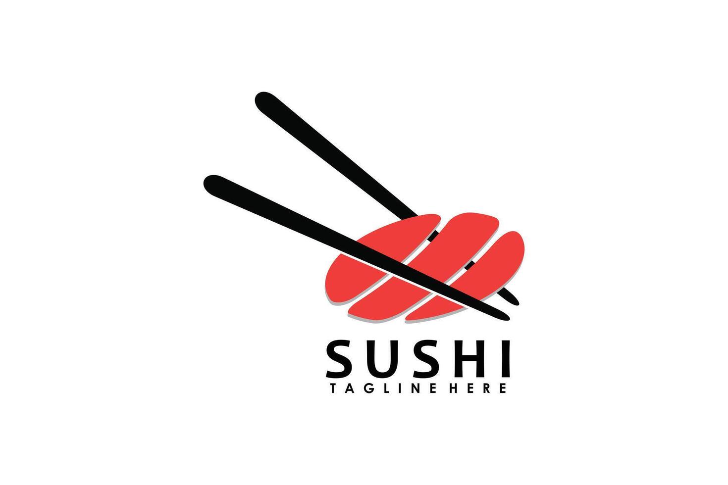 Sushi logo diseño para japonés comida restaurante vector