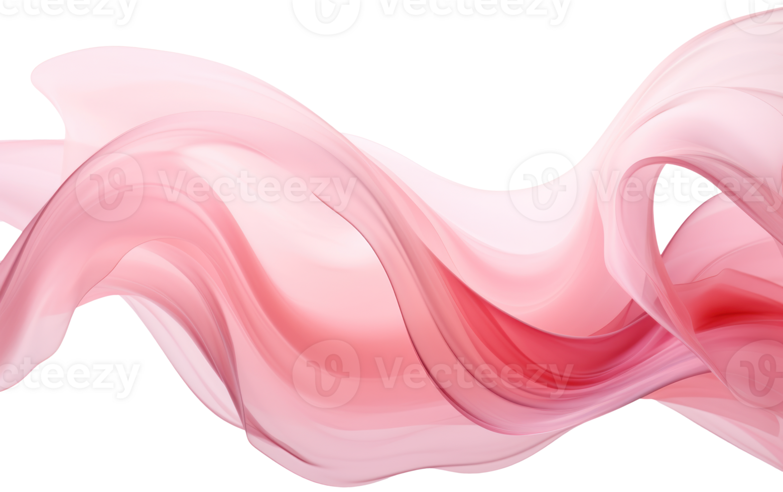 AI generated smoke wave  in the color of pink on transparent background png