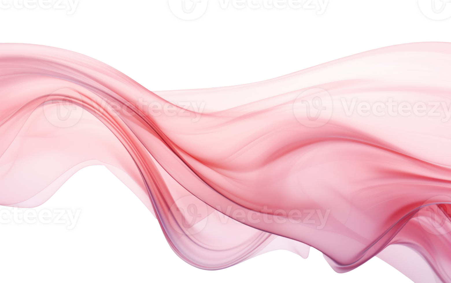 AI generated smoke wave  in the color of pink on transparent background png