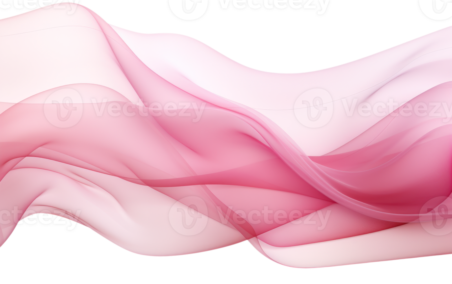 AI generated smoke wave  in the color of pink on transparent background png