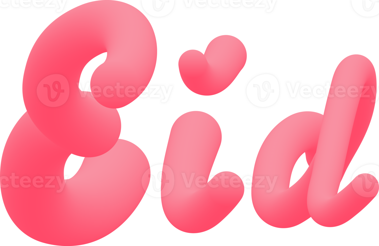 Fluid pink Eid font shape lines gradient modern aesthetic style png