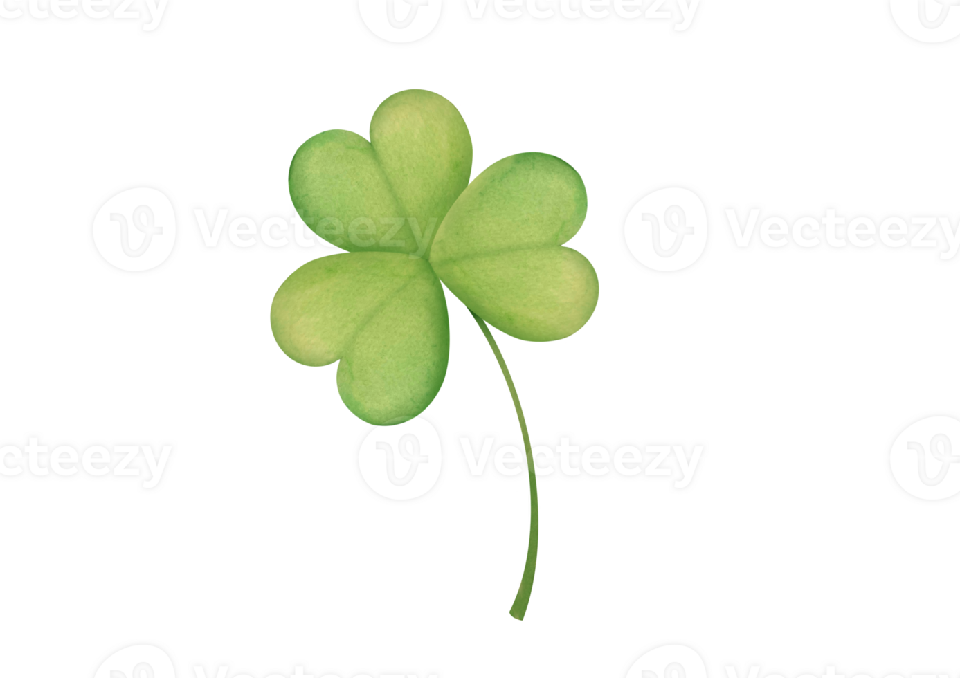 hand drawn watercolor illustration with clover isolated on transparent background. symbol of good luck, the Irish holiday of St. Patrick's Day on March 17th png