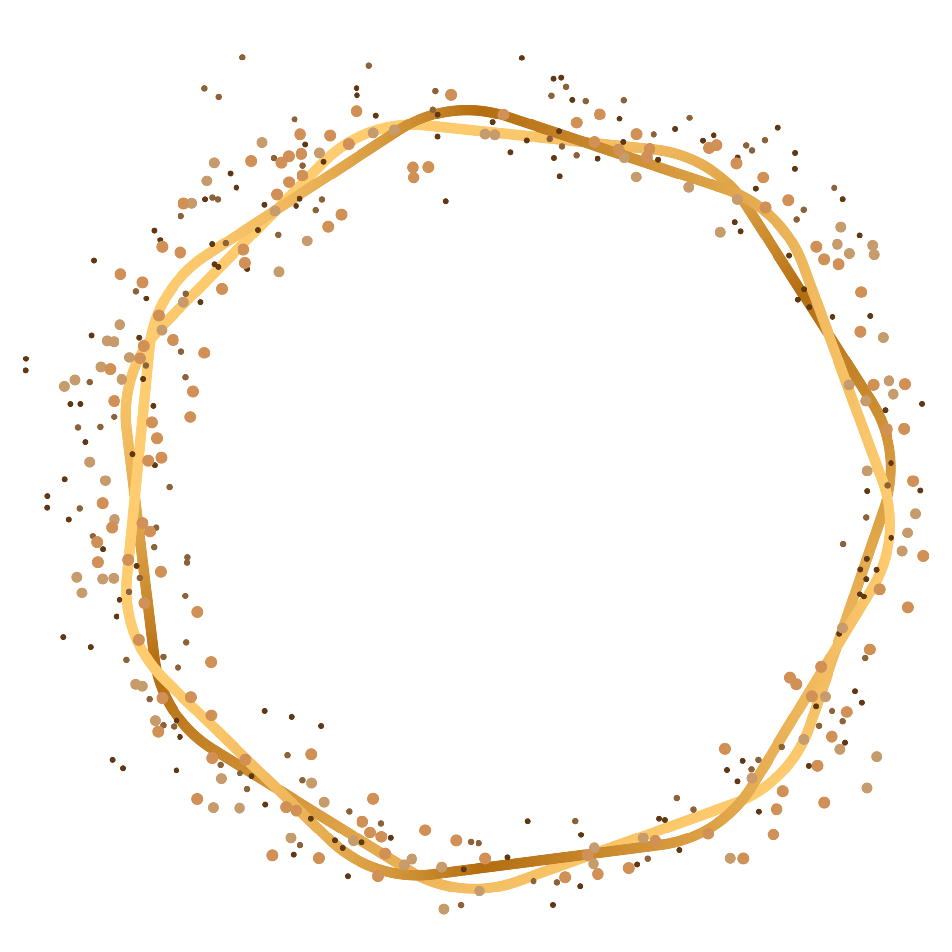 Golden circle frame border clipart 37370967 png