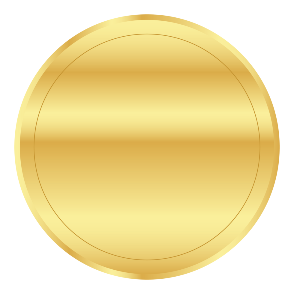 Golden circle frame with gold award ribbon icon anniversary badge png