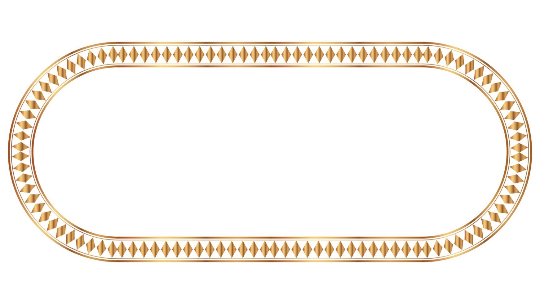 Vintage golden floral retro corner border or rectangle frame transparent background png