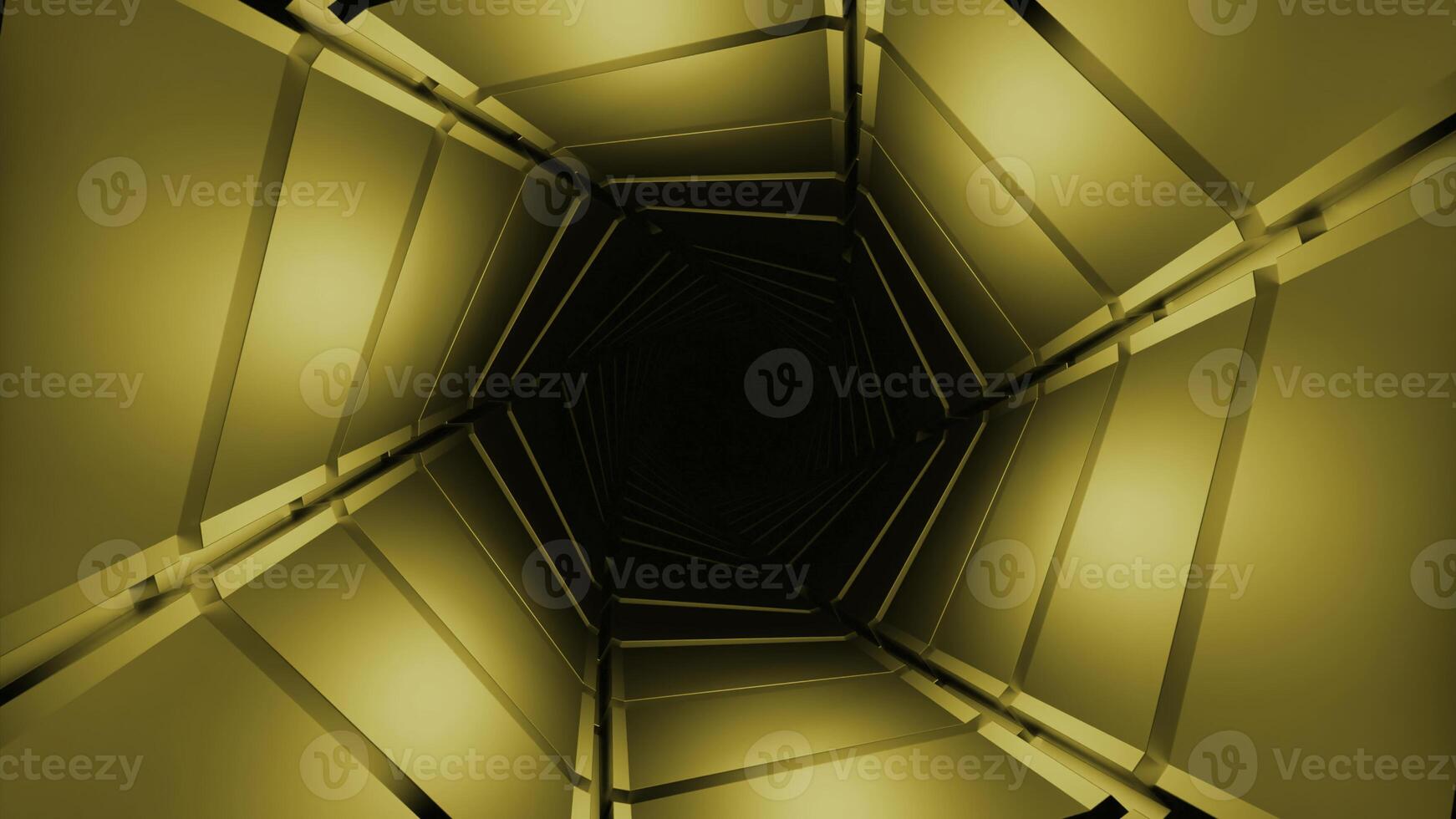 3D tunnel in shape of pipe. Design. Moving 3D tunnel in style of metal pipe. Movement in geometric 3d tunnel with metal walls photo