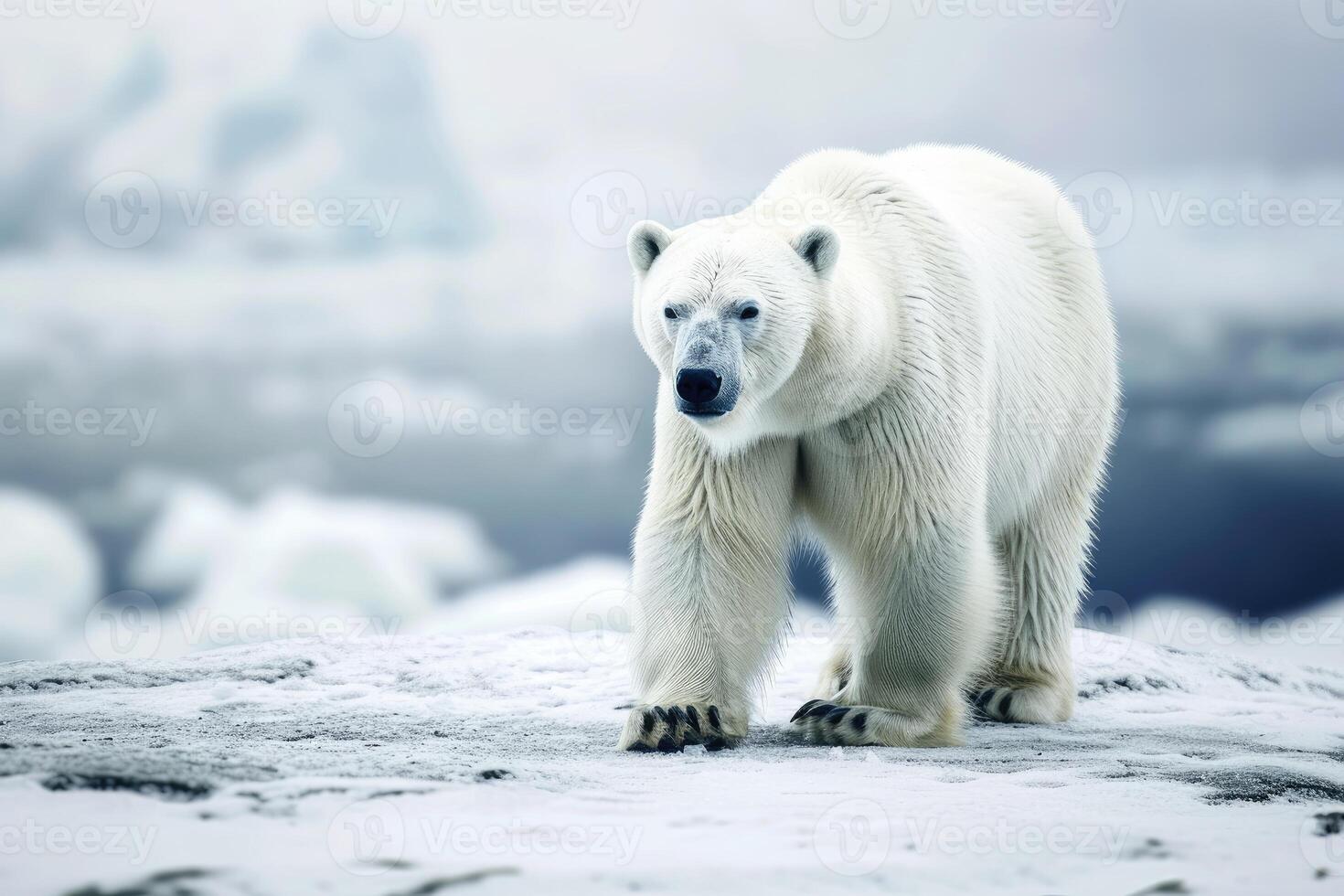 ai generado polar oso en el ártico habitat generativo ai foto