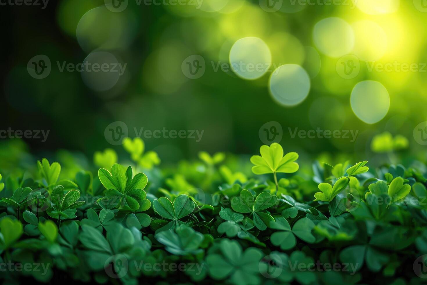 AI generated Happy St Patrick's Day Background Holiday Illustration. Green Saint Patrick .Generative AI photo