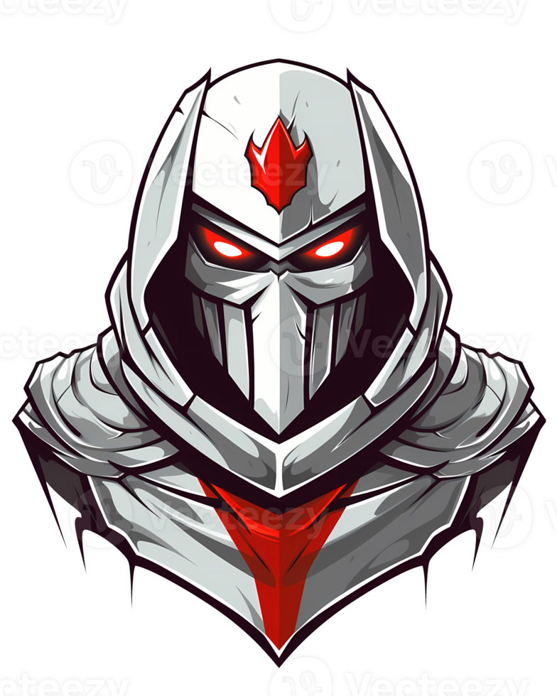 AI generated warrior esport logo art illustrations for stickers, logo, tshirt design, poster etc png