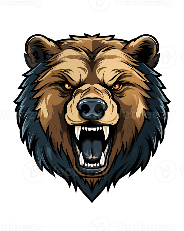 ai généré ours art des illustrations pour logo, autocollants, T-shirt conception, affiche etc png