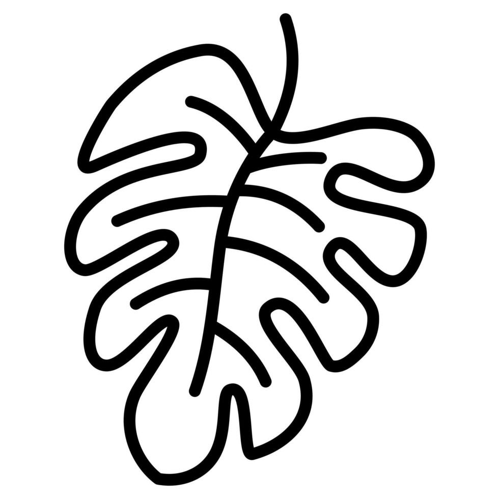 tropical plantas icono línea vector ilustración