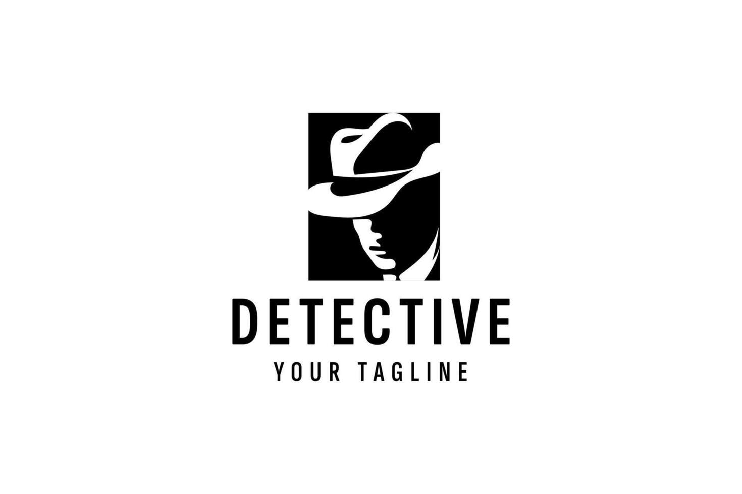 detective logo vector icono ilustración