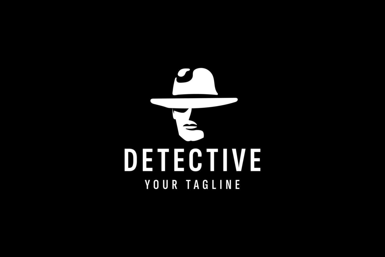 detective logo vector icono ilustración