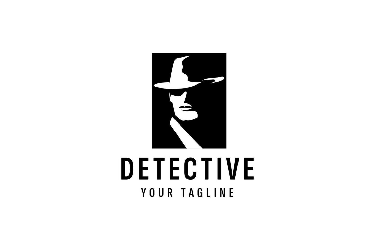 detective logo vector icono ilustración