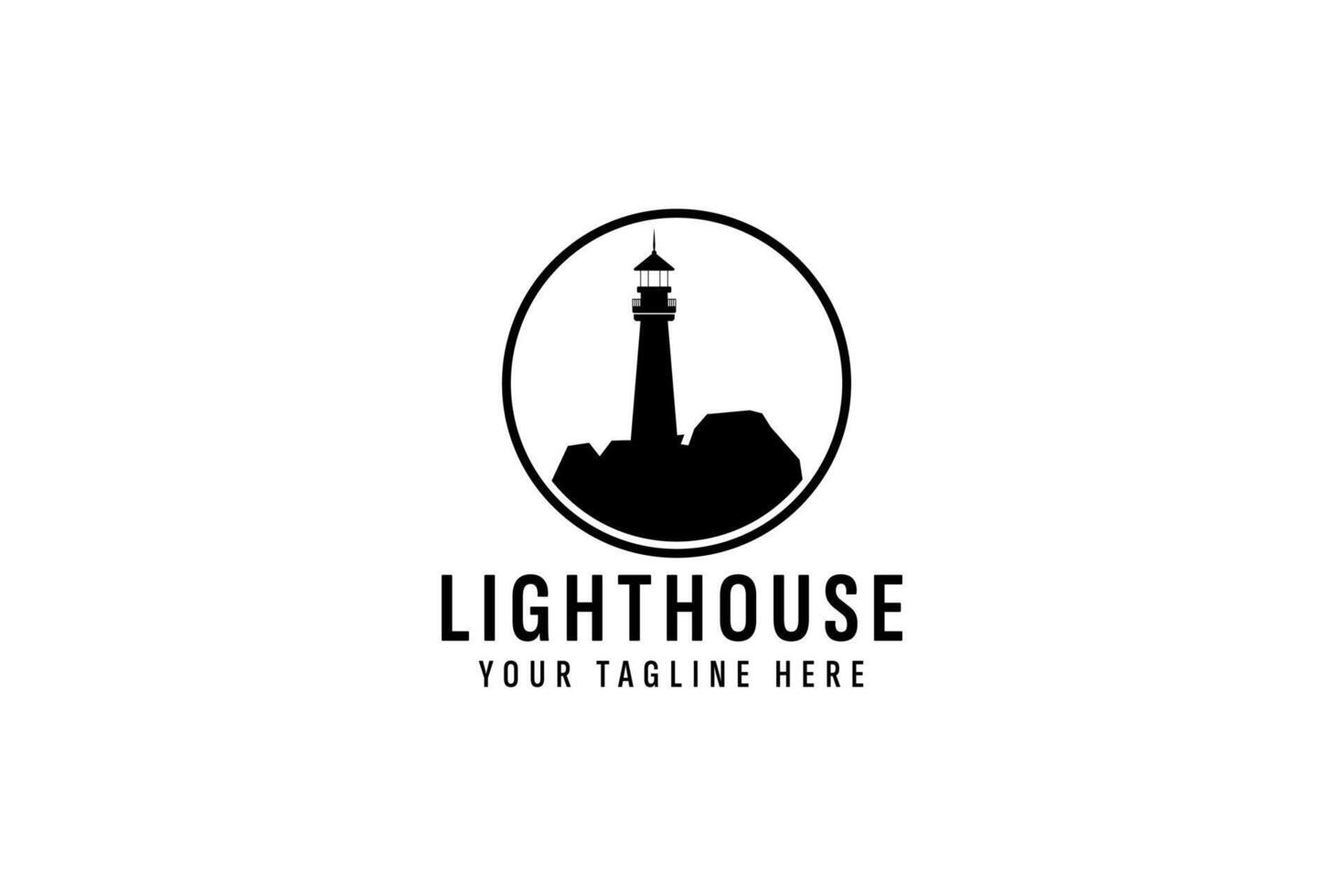 lighthouse logo vector icon illustration
