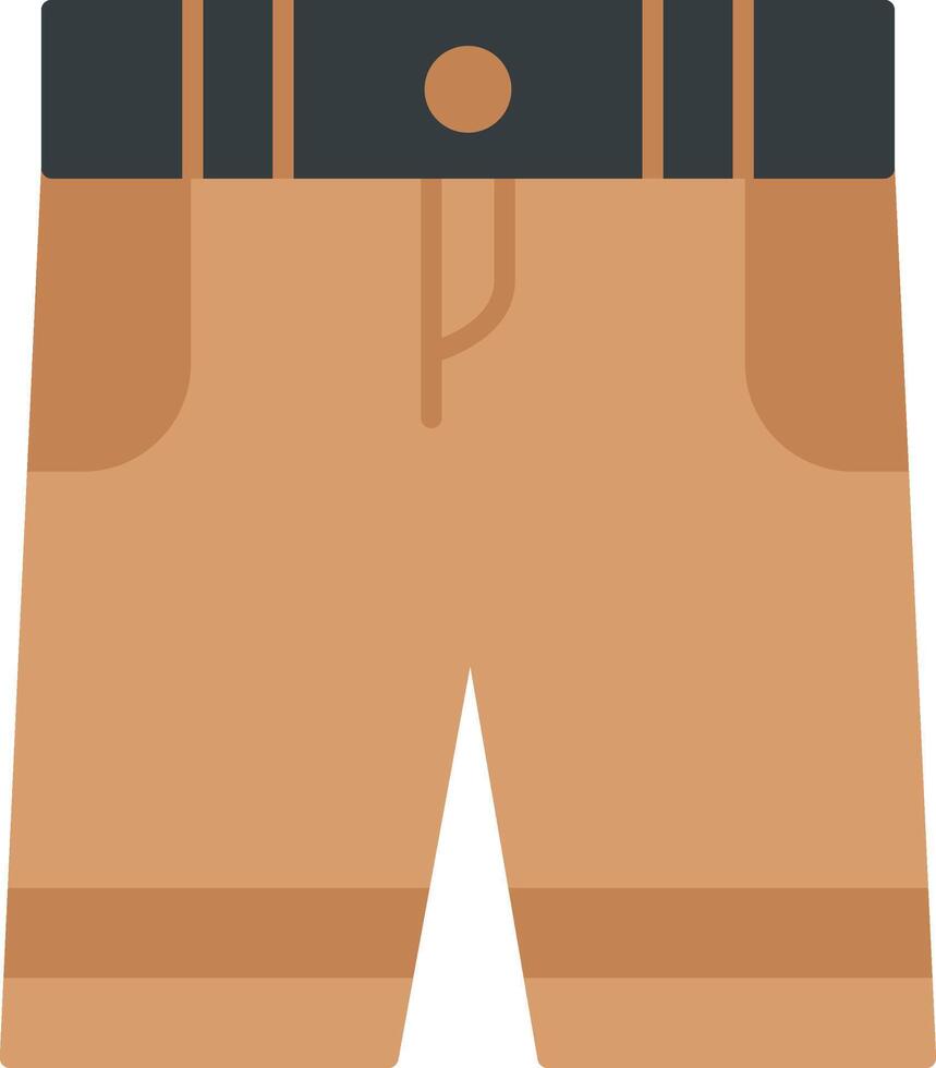 pantalones cortos, plano, icono vector