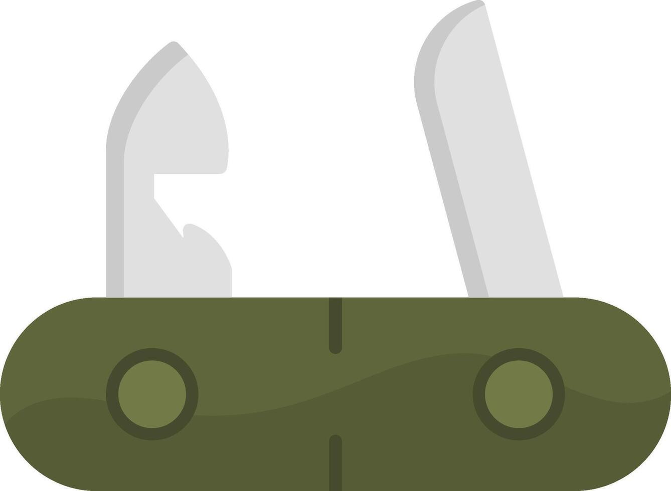 suizo cuchillo plano icono vector