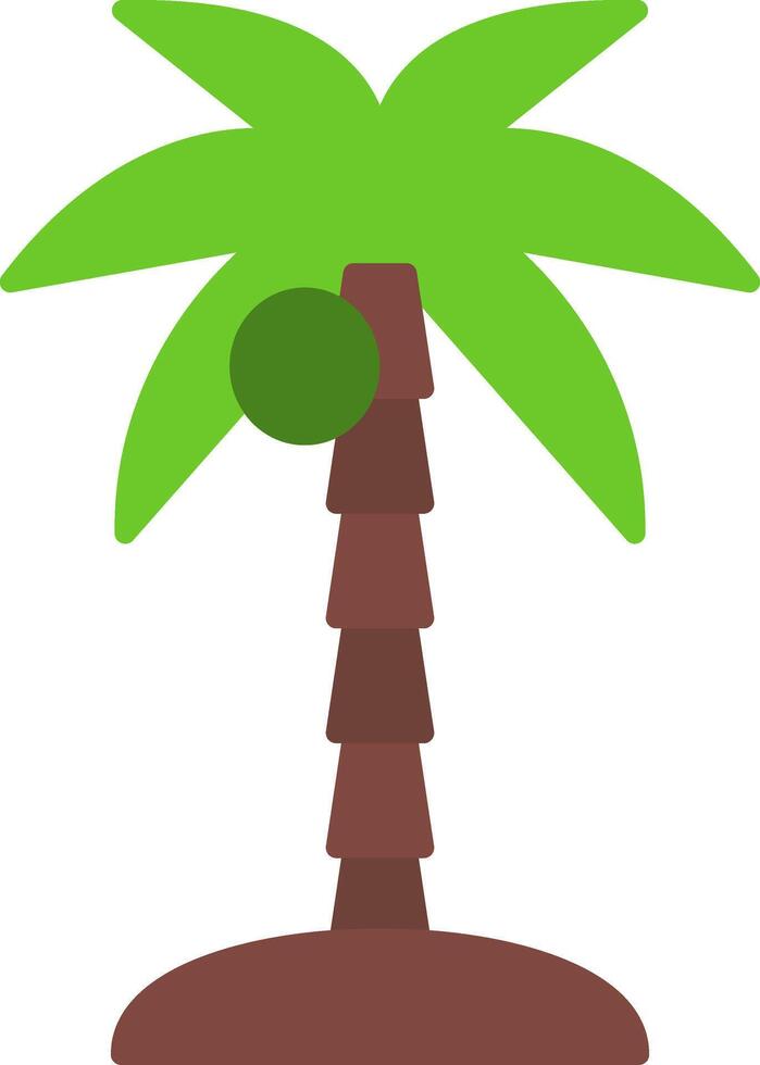 Coconut Tree Flat Icon vector