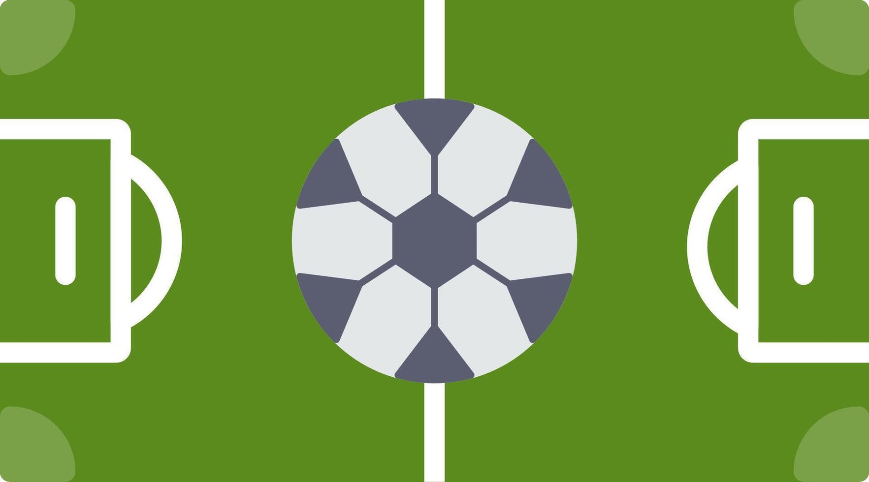 Football Field Flat Icon vector