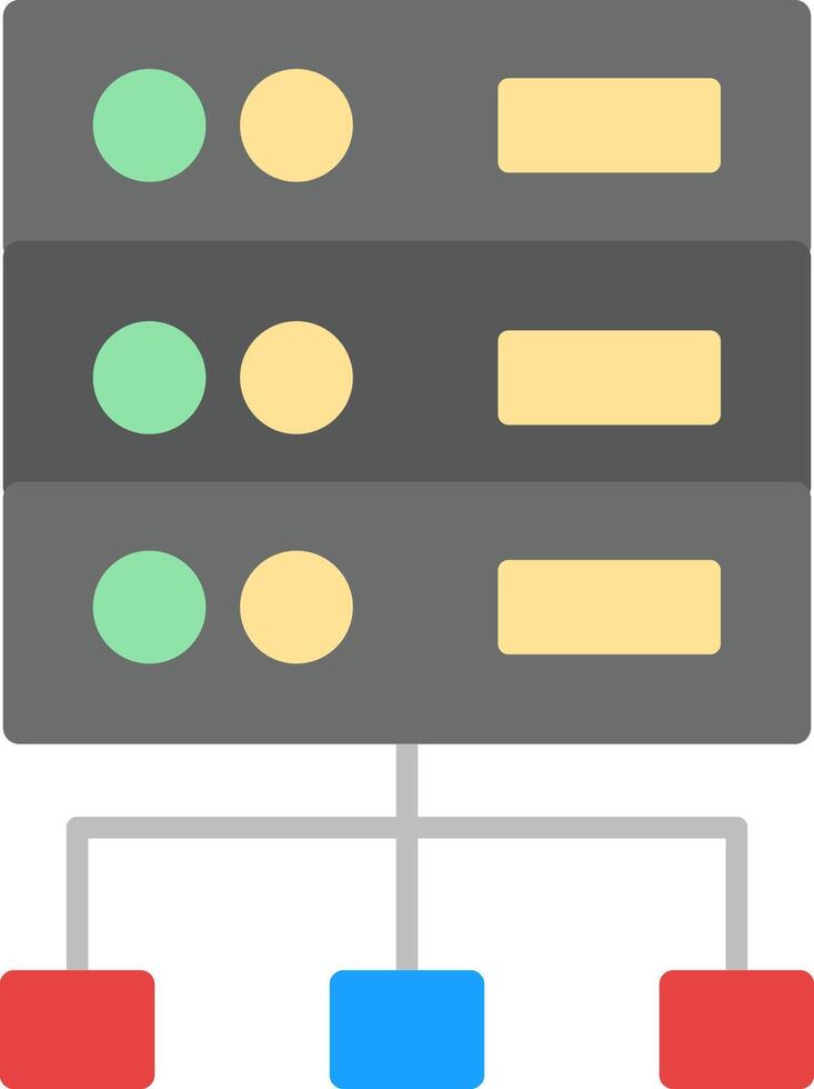 Structured Data Flat Icon vector
