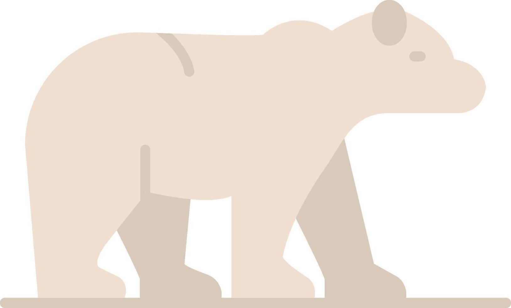 Polar Bear Flat Icon vector