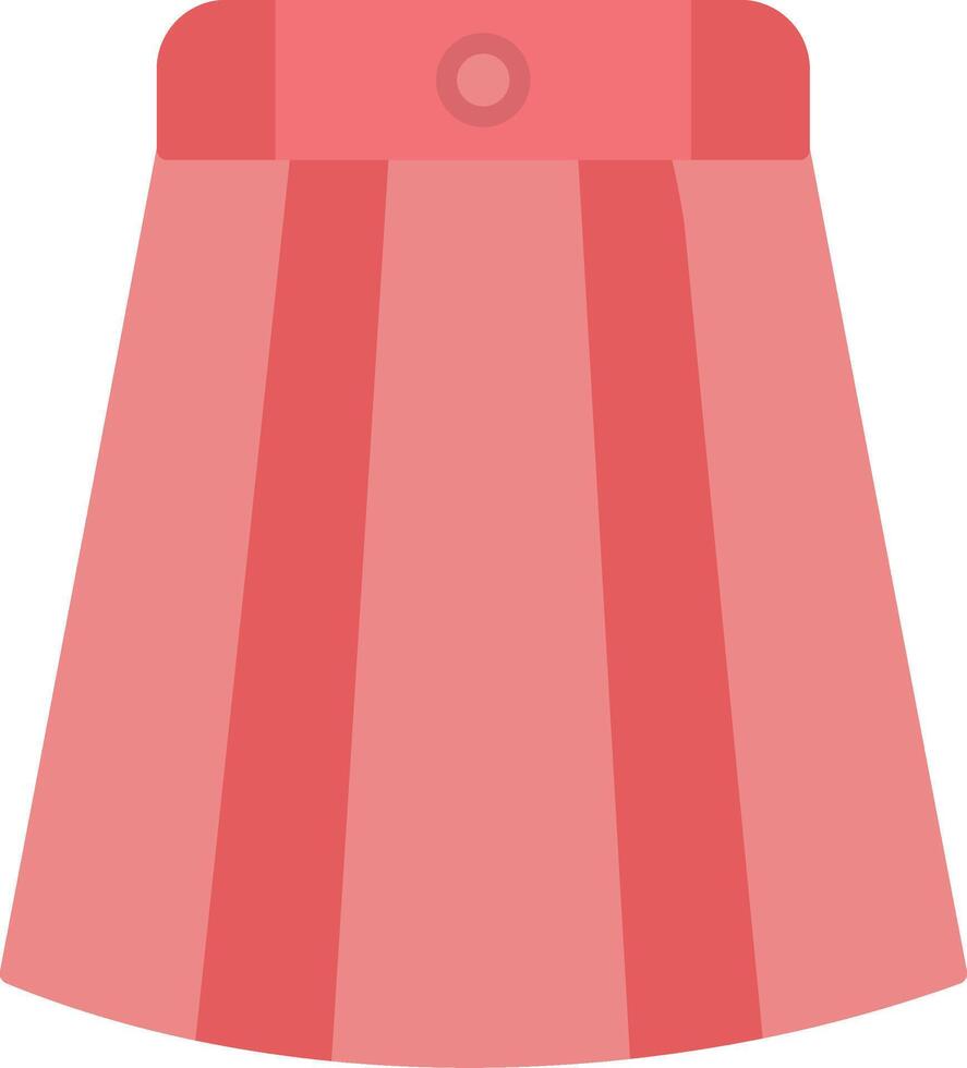 Long Skirt Flat Icon vector