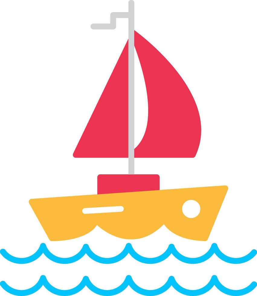 Yacht Flat Icon vector