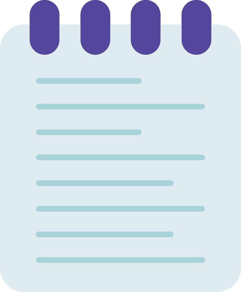 Note Pad Flat Icon vector