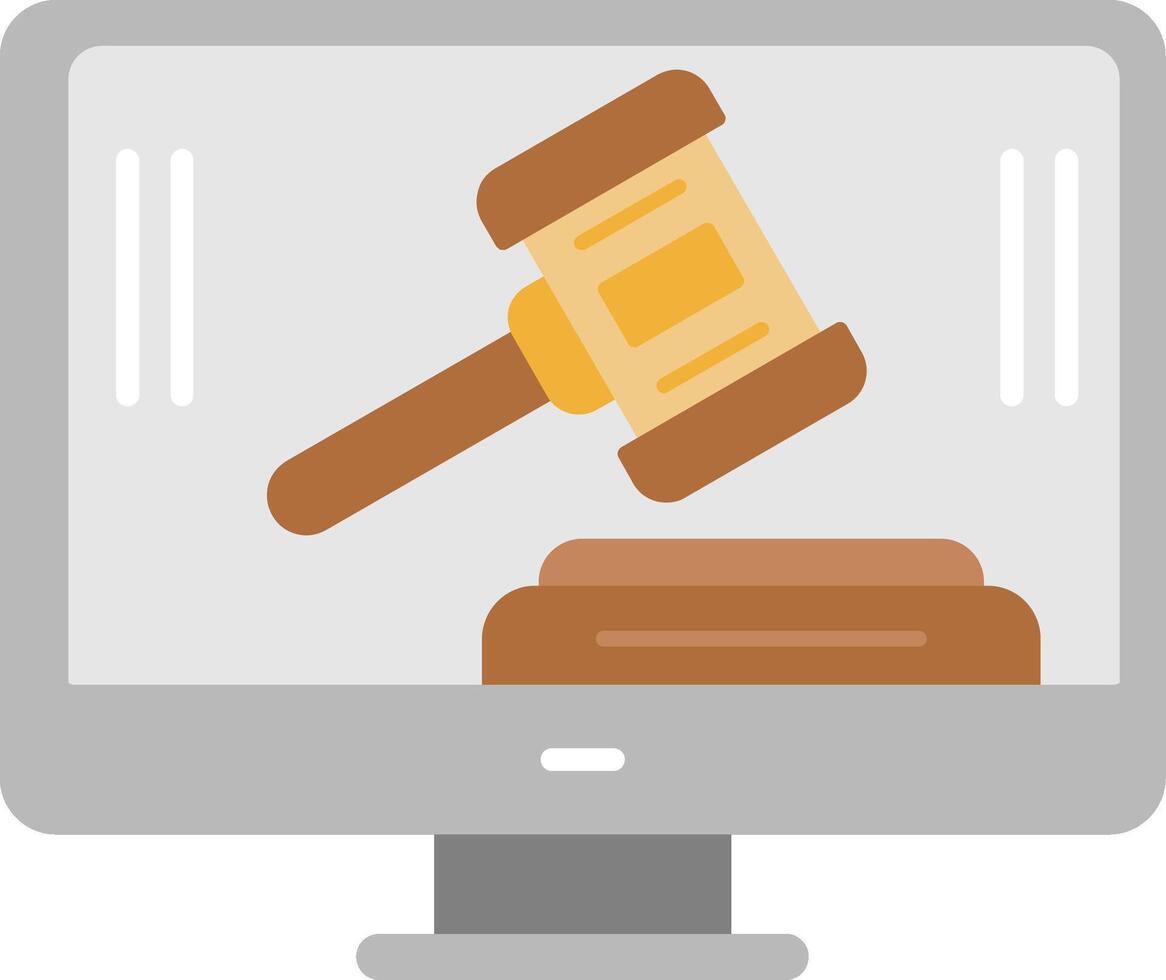 Auction Flat Icon vector