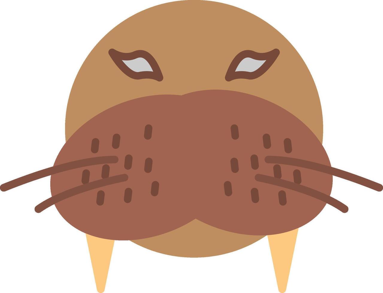 Walrus Flat Icon vector