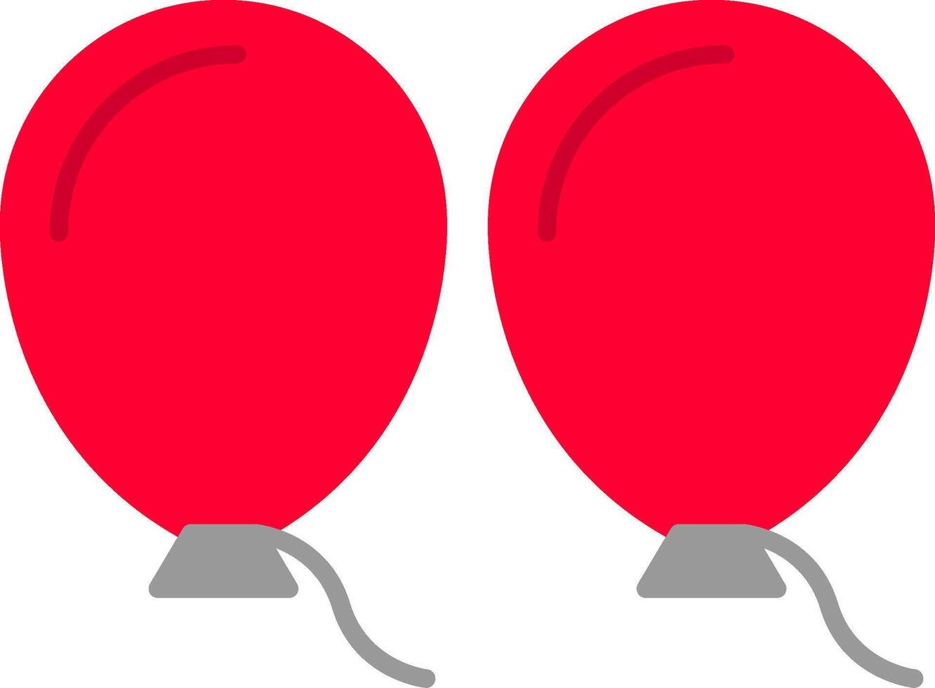icono plano de globos vector