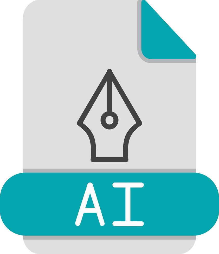 Ai Flat Icon vector