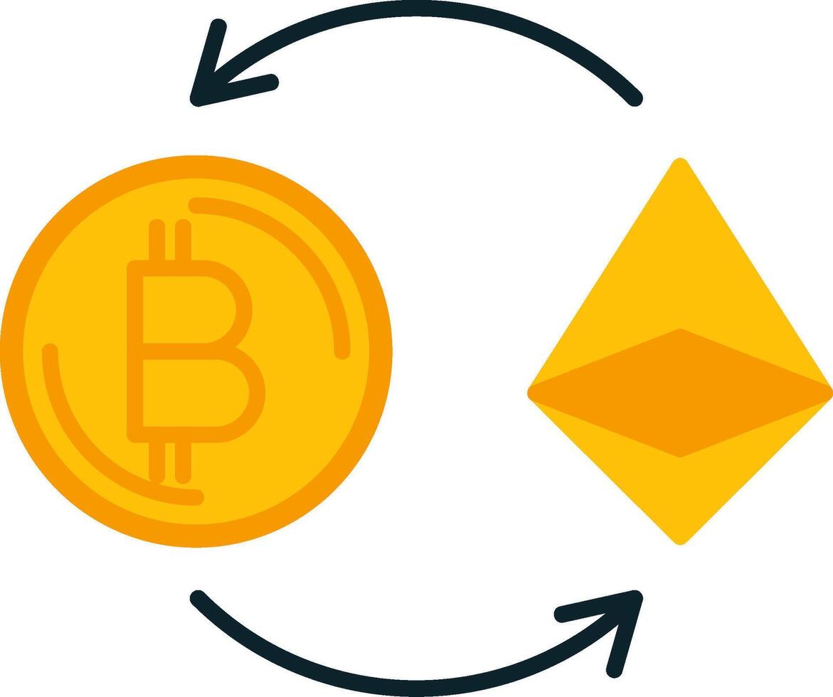 Ethereum Flat Icon vector