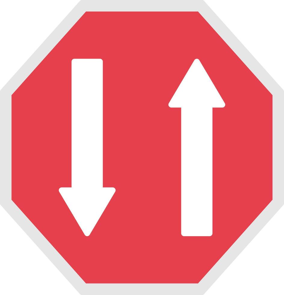 Two Way Flat Icon vector