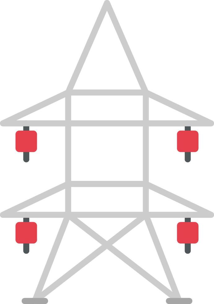 Electric Tower Flat Icon vector