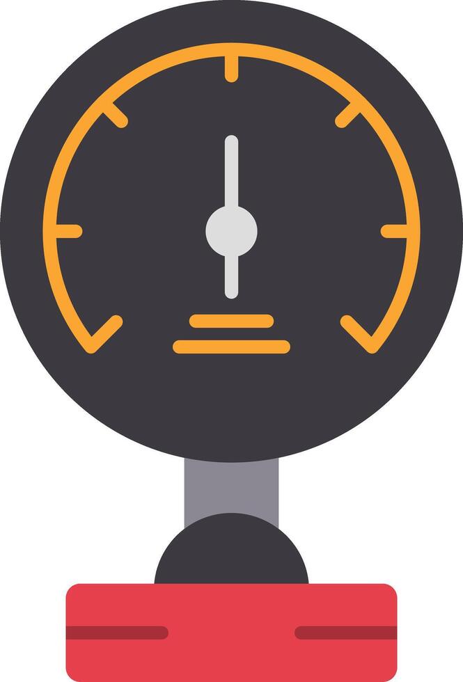 Pressure Meter Flat Icon vector