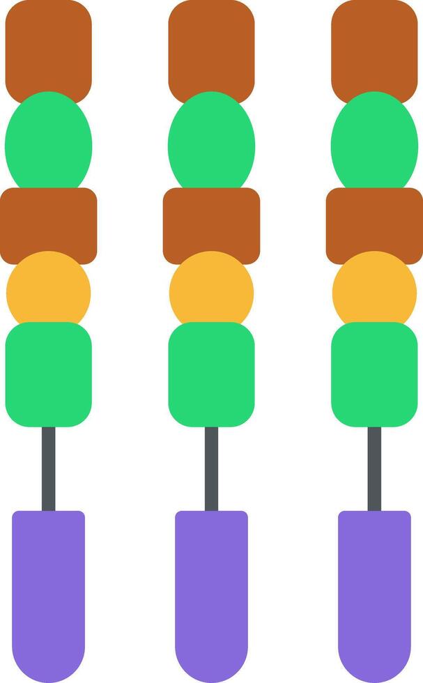 BBQ Stick Flat Icon vector