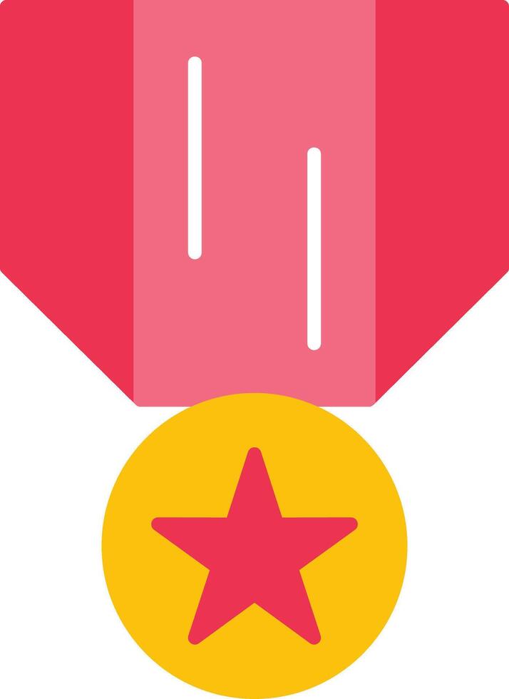 medalla de honor plano icono vector