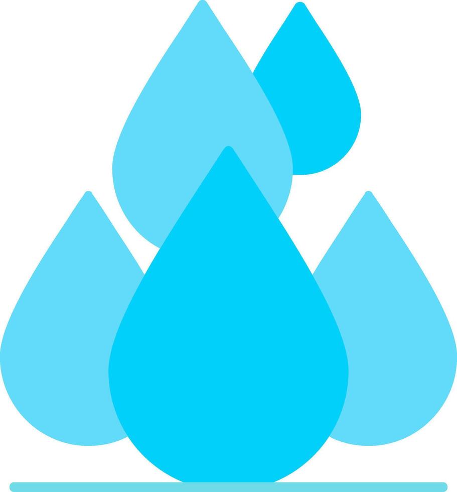 agua gotas plano icono vector