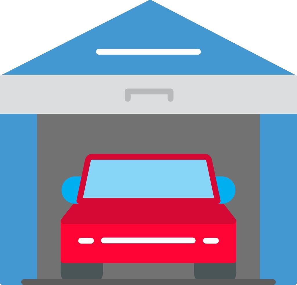 Garage Flat Icon vector