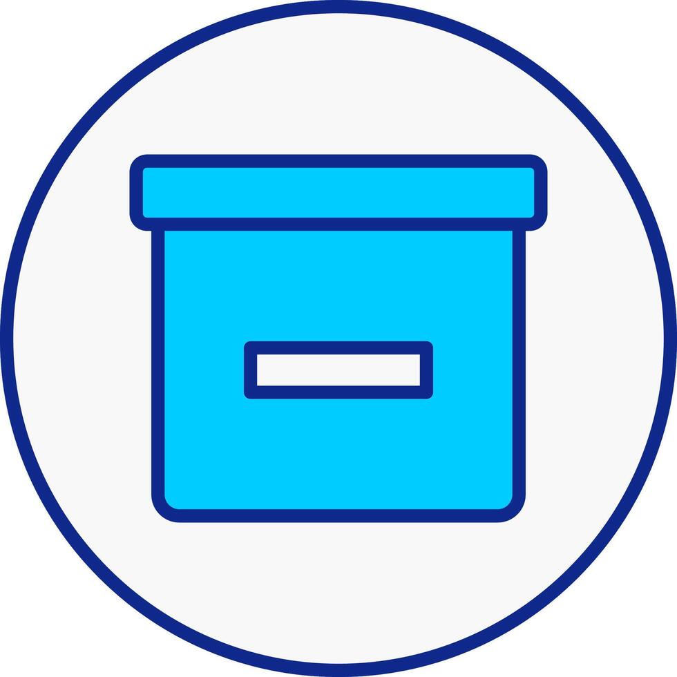 Box Blue Filled Icon vector