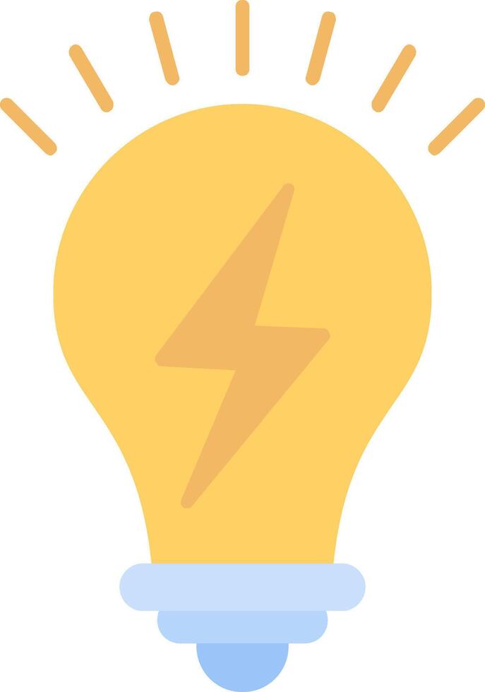 Light Bulb Flat Icon vector