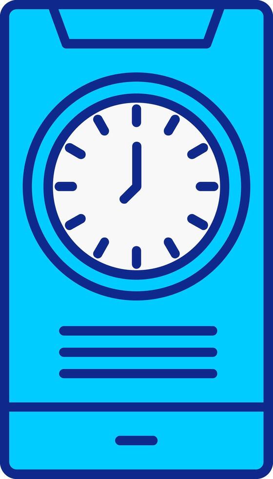 Time Blue Filled Icon vector
