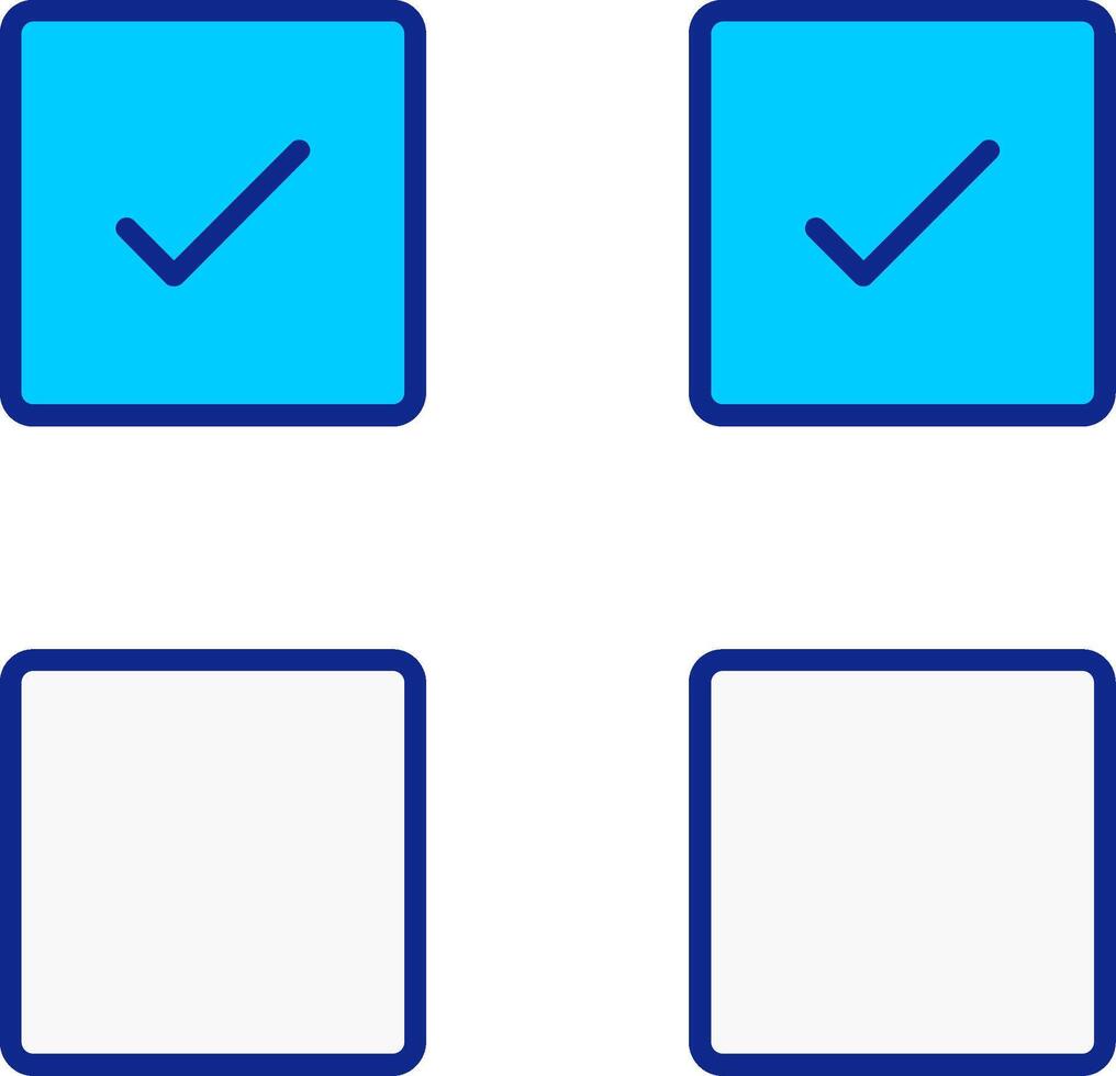 Check Box Blue Filled Icon vector
