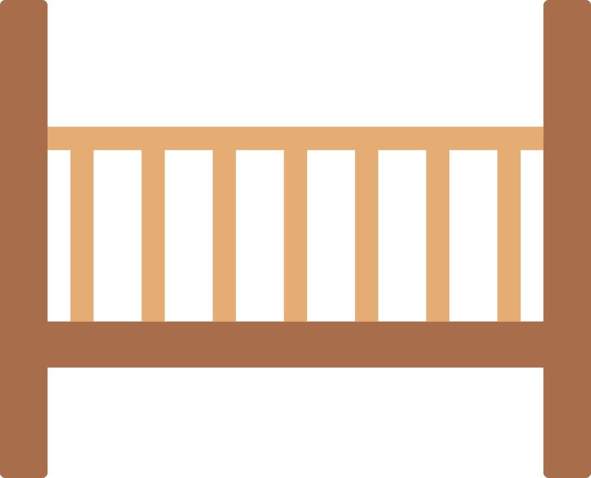 Baby Crib Flat Icon vector