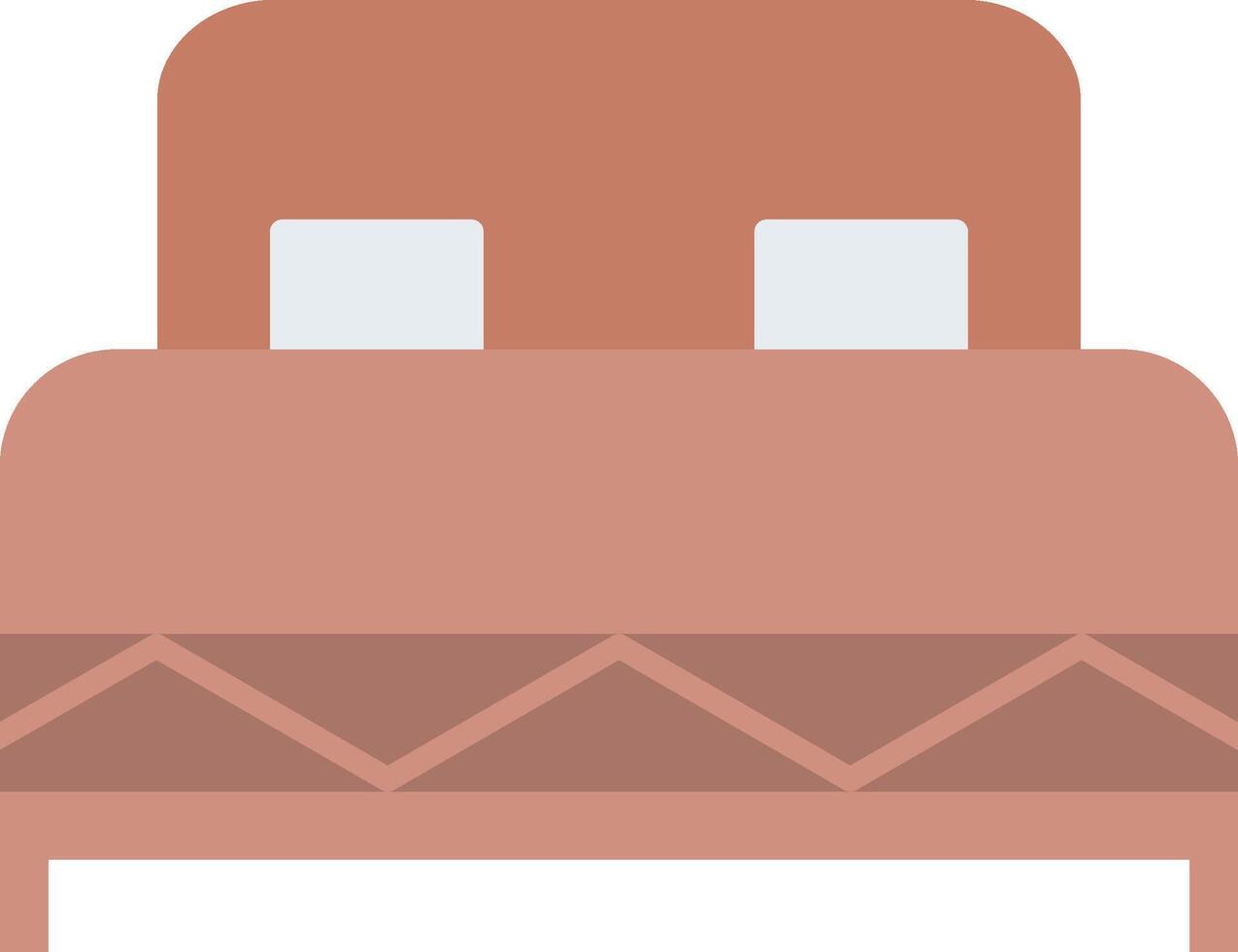 Double Bed Flat Icon vector