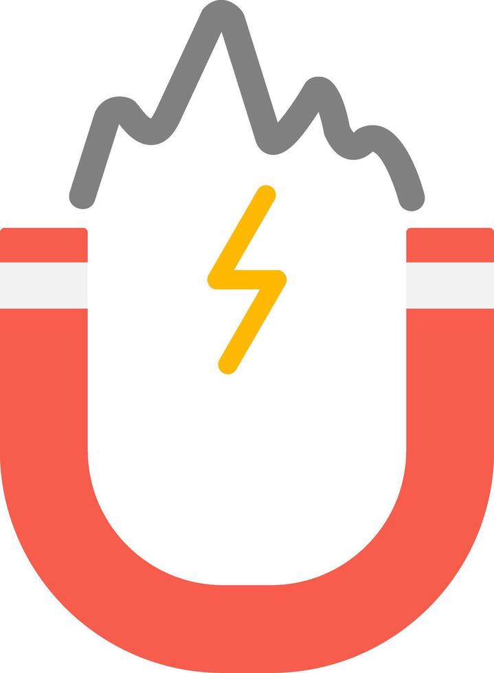 Electromagnetic Flat Icon vector