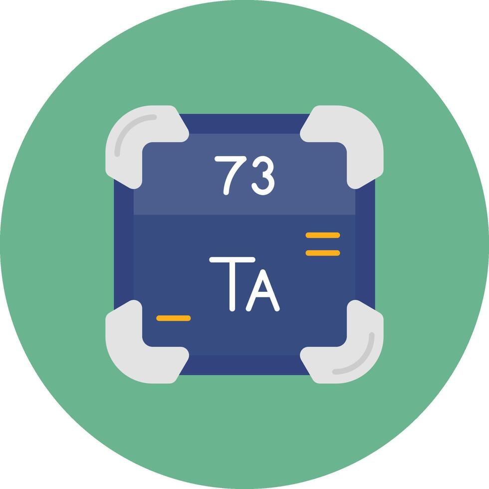 Tantalum Flat Circle Icon vector