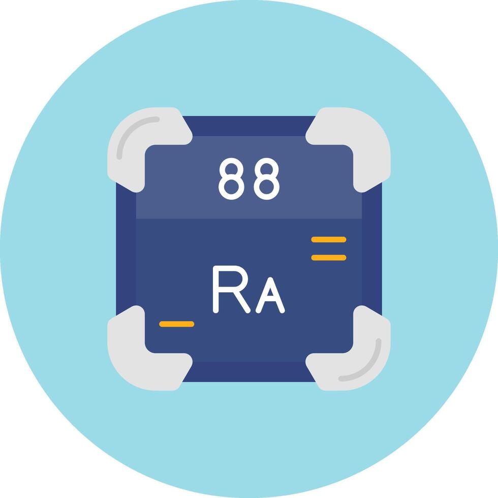 Radium Flat Circle Icon vector