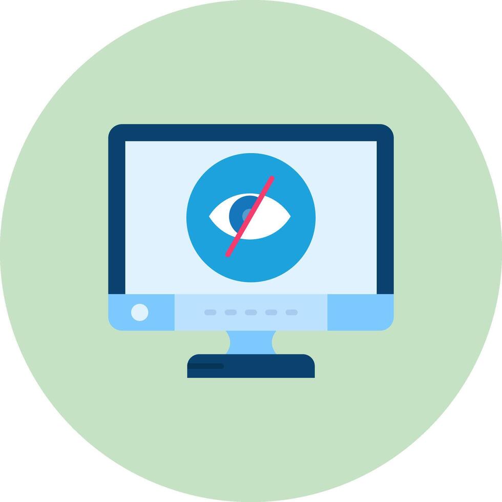 Disabled Flat Circle Icon vector